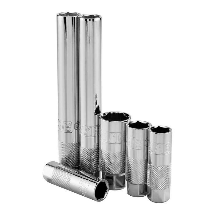 Quinn 70168 3/8 in. Drive SAE and Metric Spark Plug Socket Set, 14-Piece - KVM Tools Inc.KVHF70168