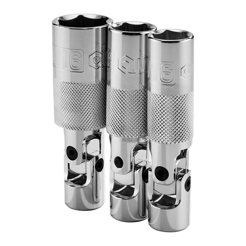 Quinn 70168 3/8 in. Drive SAE and Metric Spark Plug Socket Set, 14-Piece - KVM Tools Inc.KVHF70168