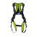 Honeywell H7IC1A4 Fall Protection Harness, Racing Style, 3XL/4XL, Polyester, Black/Green - KVM Tools Inc.KV787EL3