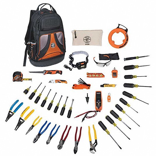 Klein 80141 Electricians Tool Kit 39 Total Pcs, Tool Backpack, 20 or more Pieces Range - KVM Tools Inc.KV2VZC1
