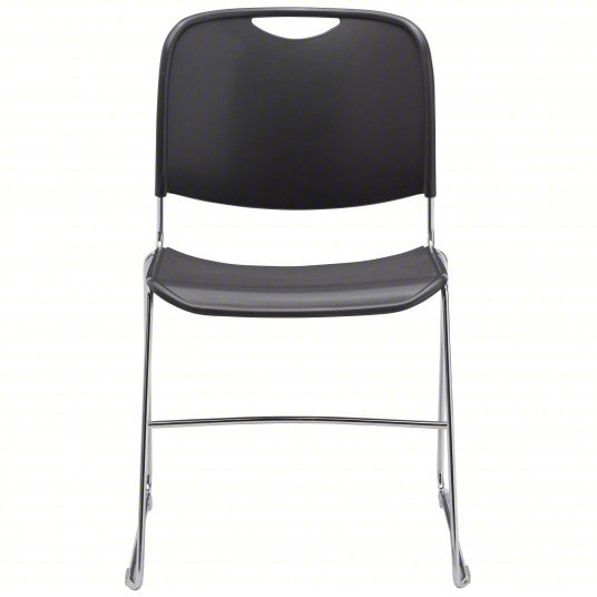 National 8502 Stacking Chair, Polypropylene Seat, No Arm, Gray, PK4 - KVM Tools Inc.KV9RND9