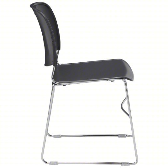 National 8502 Stacking Chair, Polypropylene Seat, No Arm, Gray, PK4 - KVM Tools Inc.KV9RND9