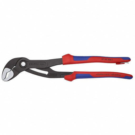 Knipex 87 02 300 T BKA Water Pump Plier V, Push Button, 2 3/4 in Max Jaw Opening, 12 in Overall Lg, 30 Jaw Positions - KVM Tools Inc.KV54JD79