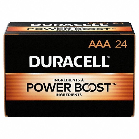 Duracell MN2400BKD Coppertop AAA Alkaline Battery, 1.5V DC, 24 Pack - KVM Tools Inc.KV22A625