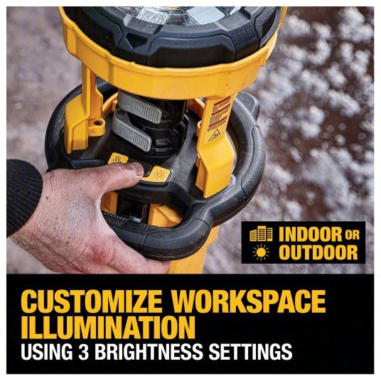 Dewalt DCL079R1 Cordless Tripod Light 20V MAX, Battery Included, 3,000 lm Max., 3 Modes, 88 in Max. Ht - KVM Tools Inc.KV423K72