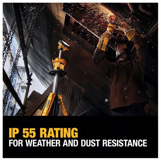 Dewalt DCL079R1 Cordless Tripod Light 20V MAX, Battery Included, 3,000 lm Max., 3 Modes, 88 in Max. Ht - KVM Tools Inc.KV423K72
