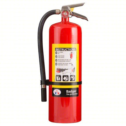 Badger B10M Fire Extinguisher, 4A:80B:C, Dry Chemical, 10 lb - KVM Tools Inc.KV36MA18