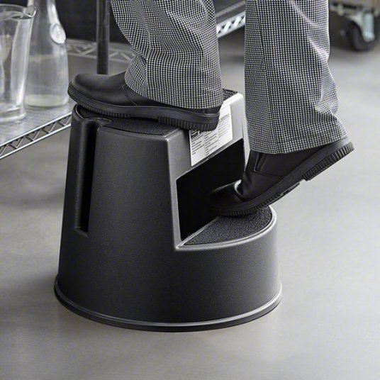 Rubbermaid FG252300BLA Step Stool, 350 lb. Capacity, Plastic, Black - KVM Tools Inc.KV124U45