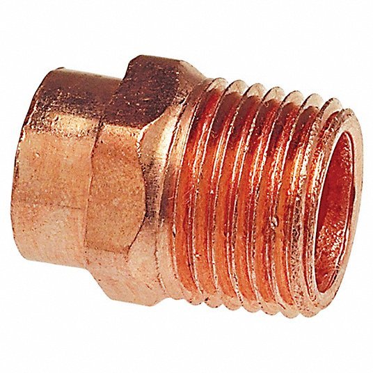 Nibco 604 1/2 Adapter Wrot Copper, Cup x MNPT, 1/2 in Copper Tube Size, For 5/8 in x 5/8 in Tube OD - KVM Tools Inc.KV1VLV5
