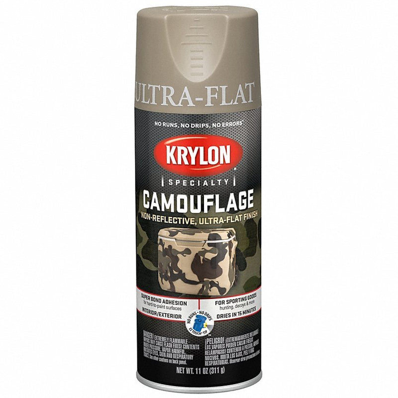 Krylon K04291777 Spray Paint, Khaki, Ultra-Flat, 11 oz - KVM Tools Inc.KV54TJ49