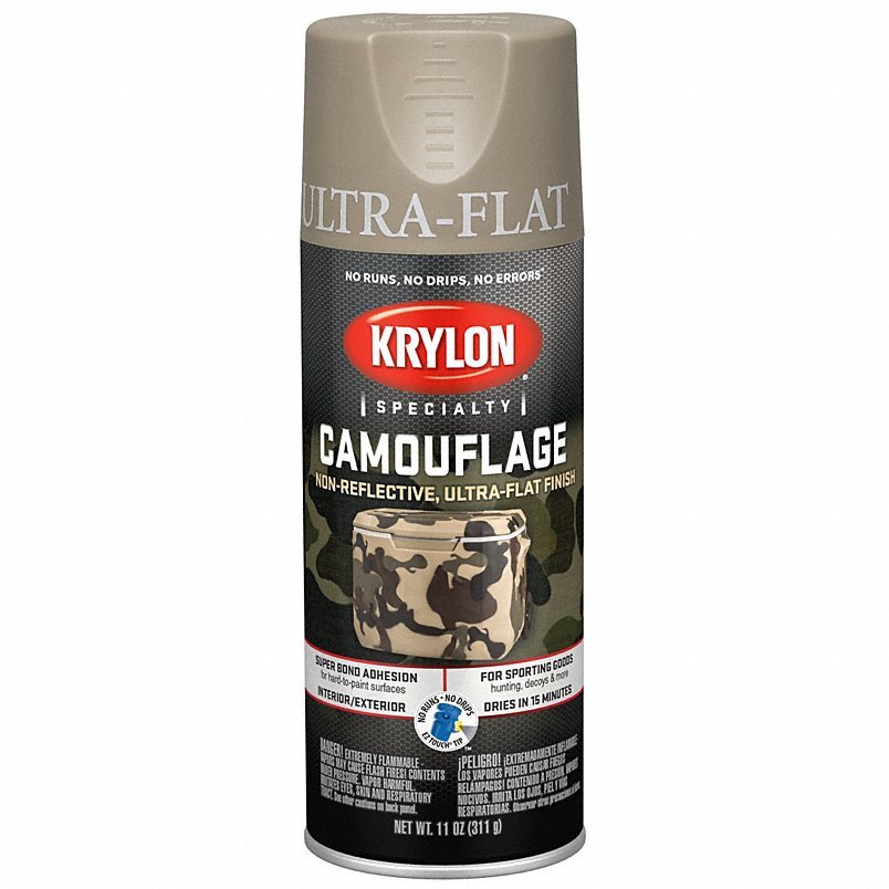 Krylon K04291777 Spray Paint, Khaki, Ultra-Flat, 11 oz - KVM Tools Inc.KV54TJ49