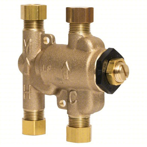 Watts 3/8 LFUSG-B M3 Thermostatic Mixing Valve Lead Free Brass, 3/8 in Inlet Size, Compression Inlet - KVM Tools Inc.KV806KT5