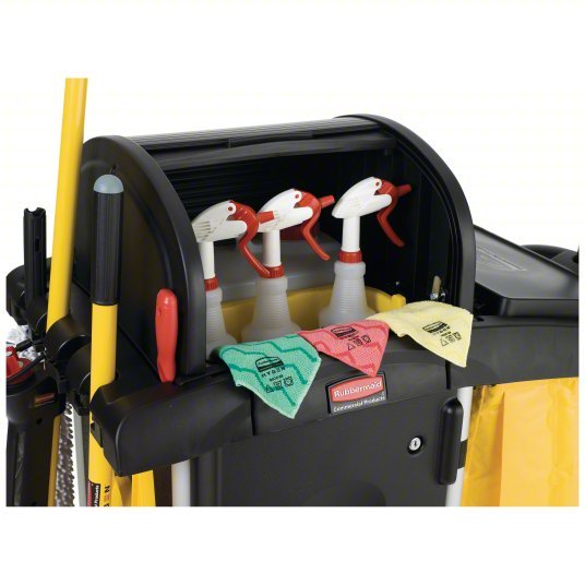 Rubbermaid FG9T7500BLA 22"W 7.25 cu. ft. Janitor Cleaning Cart - KVM Tools Inc.KV1PBJ9