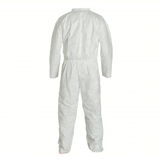 Dupont TY120SWH3X0025NF Collared Disposable Coveralls 3XL, Tyvek® 400, Open Ankle, White, Serged Seam, 25 PK - KVM Tools Inc.KV25RP67