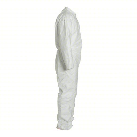 Dupont TY120SWH3X0025NF Collared Disposable Coveralls 3XL, Tyvek® 400, Open Ankle, White, Serged Seam, 25 PK - KVM Tools Inc.KV25RP67