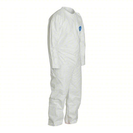 Dupont TY120SWH3X0025NF Collared Disposable Coveralls 3XL, Tyvek® 400, Open Ankle, White, Serged Seam, 25 PK - KVM Tools Inc.KV25RP67
