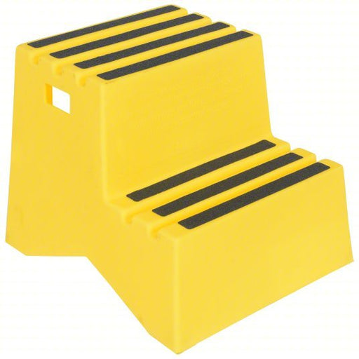 Vestil VST-2-Y 2 Steps, Polyethylene Step Stool, Load Capacity, Yellow - KVM Tools Inc.KV173C49