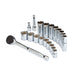 Pittsburgh 63463 3/8 in. Drive Metric Socket Set, 20-Piece - KVM Tools Inc.KVHF63463