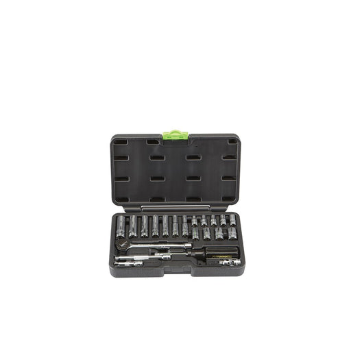 Pittsburgh 63460 1/4 in. Drive Metric Socket Set, 21-Piece - KVM Tools Inc.KVHF63460